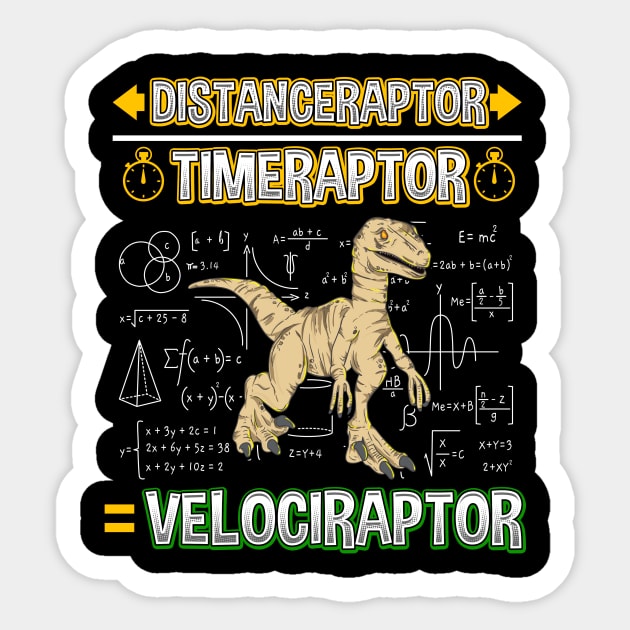 Distanceraptor / Timeraptor = Velociraptor Pun Sticker by theperfectpresents